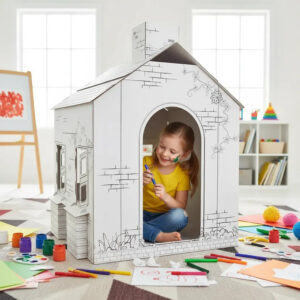 Casita De Carton Grande Para Pintar Didactica Y805