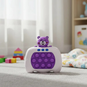 Consola Pop It Luz Y Sonido Oso Violeta