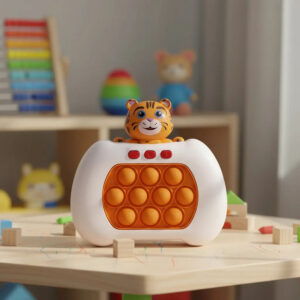 Consola Pop It Luz Y Sonido Tigre Naranja