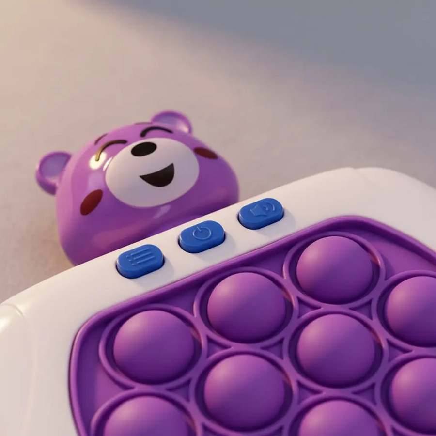 Consola Pop It Luz Y Sonido Oso Violeta - Imagen 3