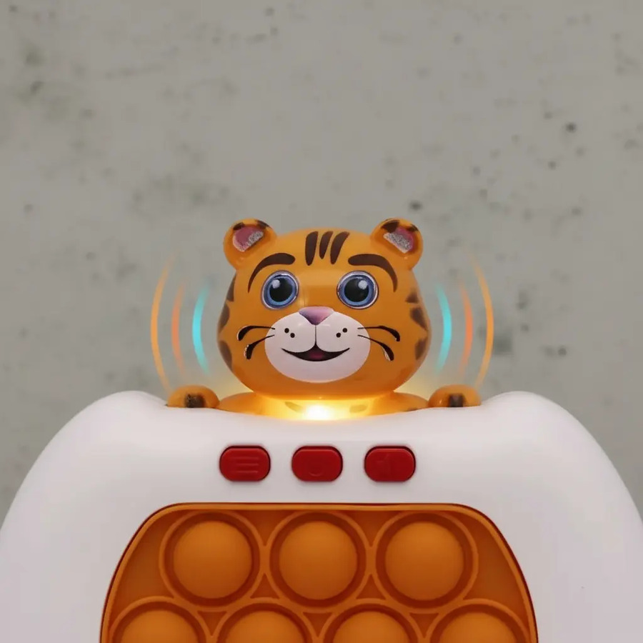 Consola Pop It Luz Y Sonido Tigre Naranja - Imagen 3