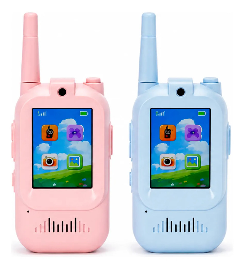 Walkie Talkie infantil x 2 con camara Rosa Azul - Imagen 3