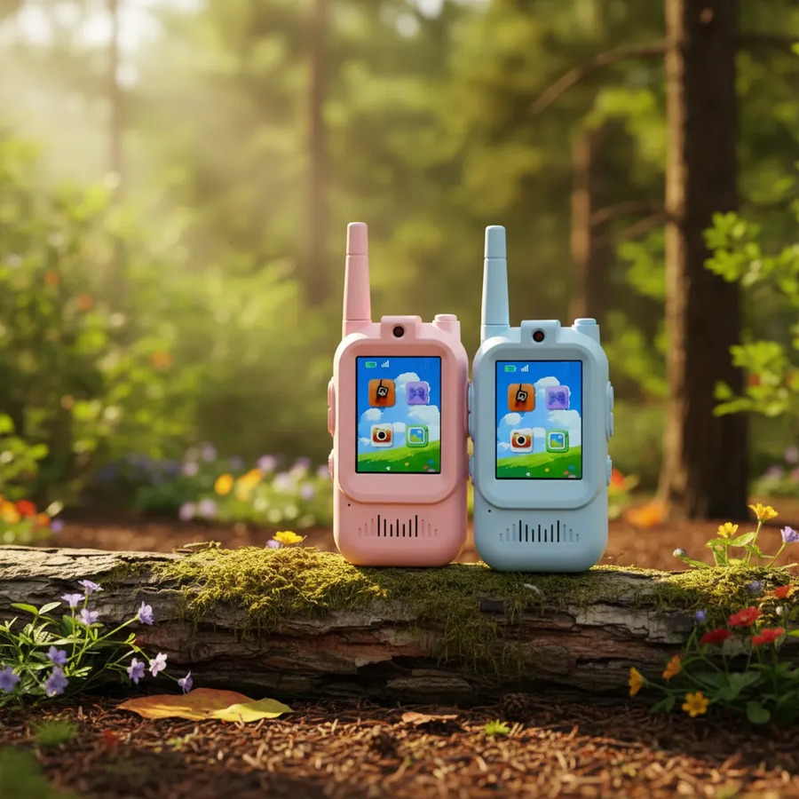 Walkie Talkie infantil x 2 con camara Rosa Azul
