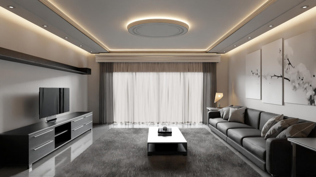 iluminar el living con varios puntos de luz