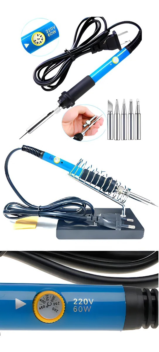 Kit Soldador Estaño 60W Temperatura Ajustable - Imagen 3