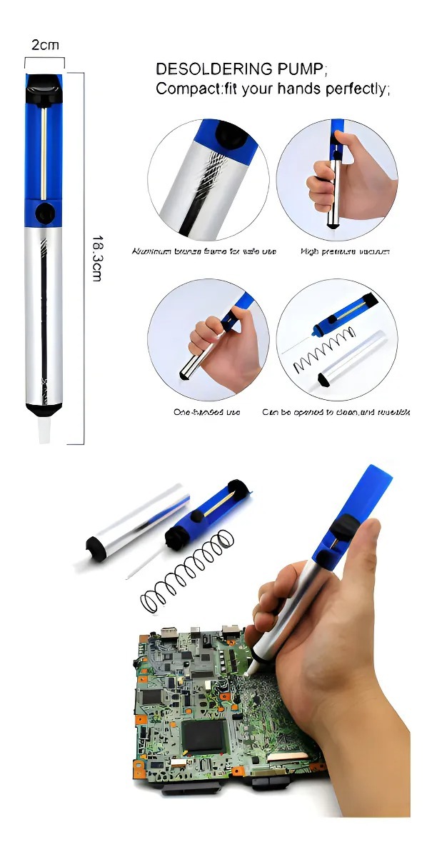 Kit Soldador Estaño 60W Temperatura Ajustable - Imagen 4