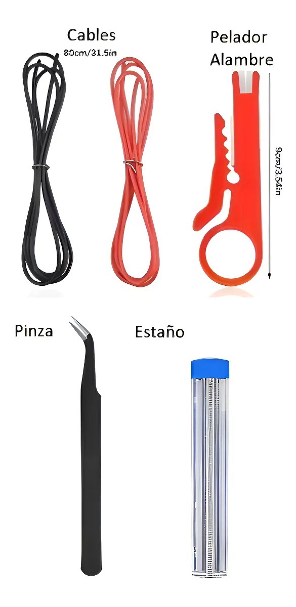 Kit Soldador Estaño 60W Temperatura Ajustable - Imagen 5